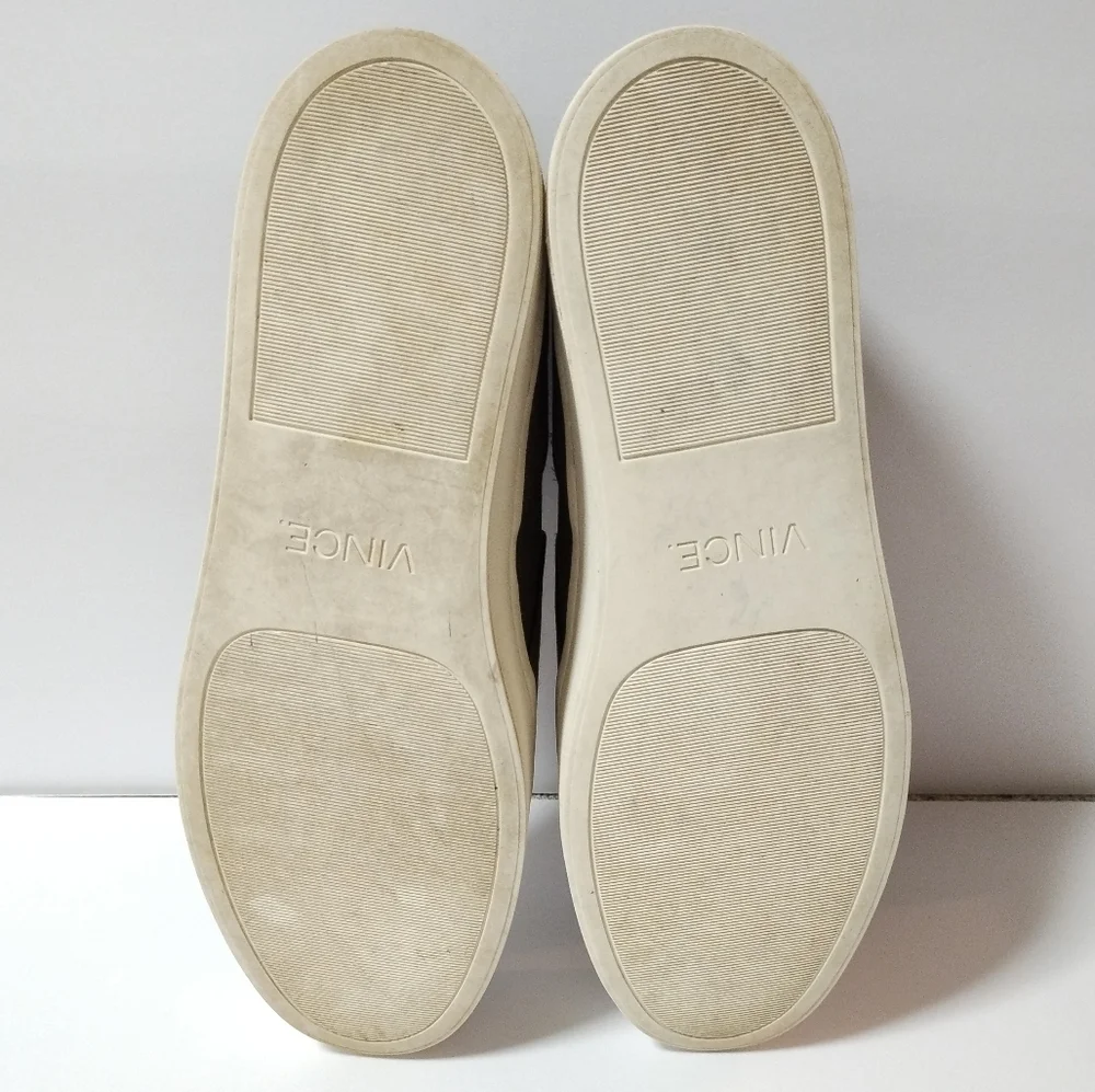 Vince Olive Green Slip-On Platform Sneakers